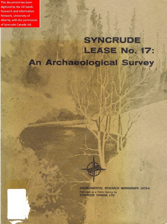 Syncrude Lease No 17 An Archaeological Survey Canadian Conservation 
